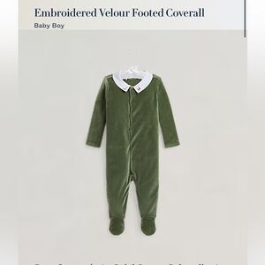 Ralph Lauren embroidered velour Footie BNWT